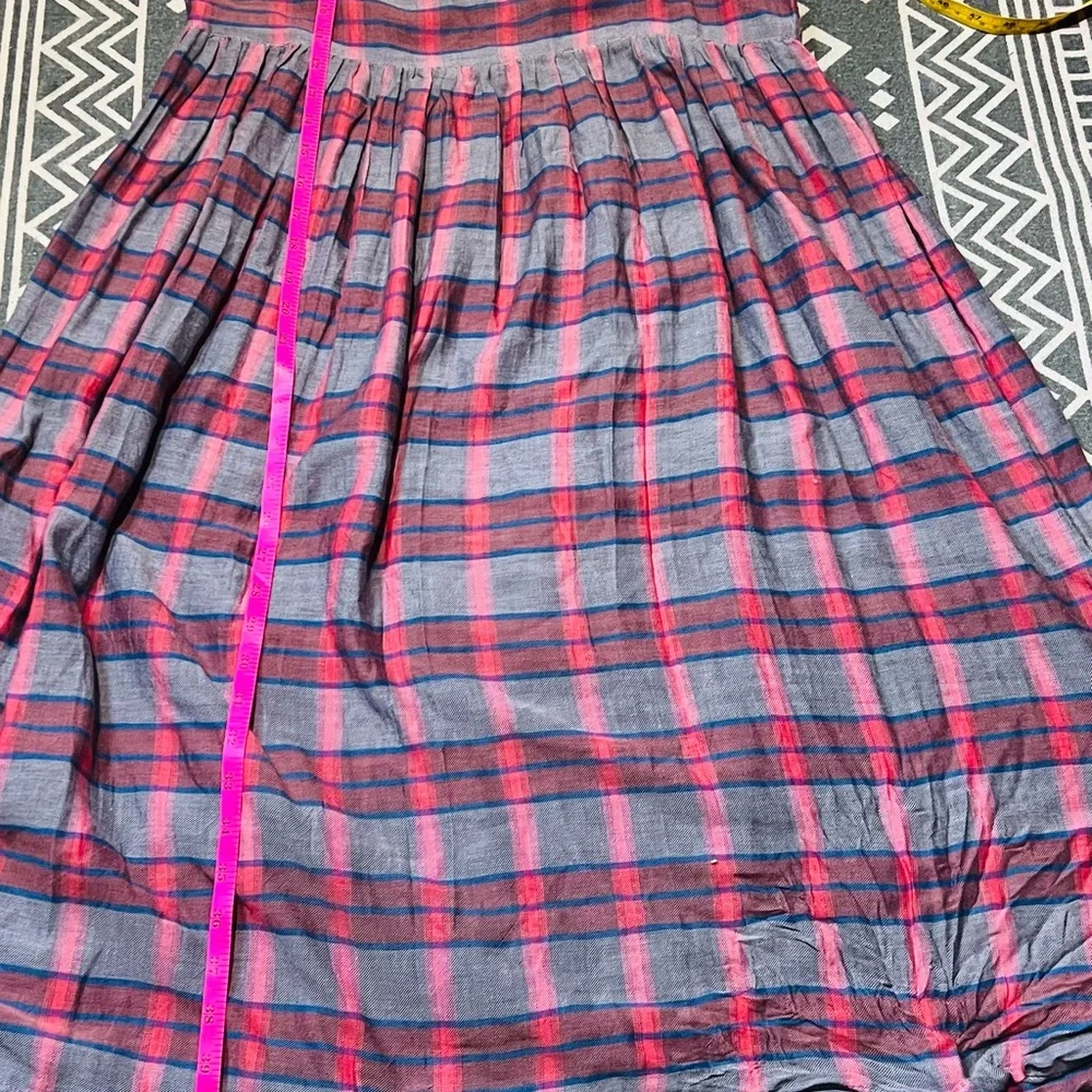 NATURAL LIFE Pink and Gray Plaid dress M - Picture 8 of 9